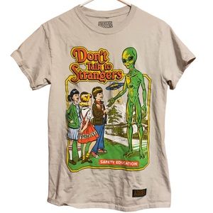 spencer's steven rhodes "dont talk to strangers" tee